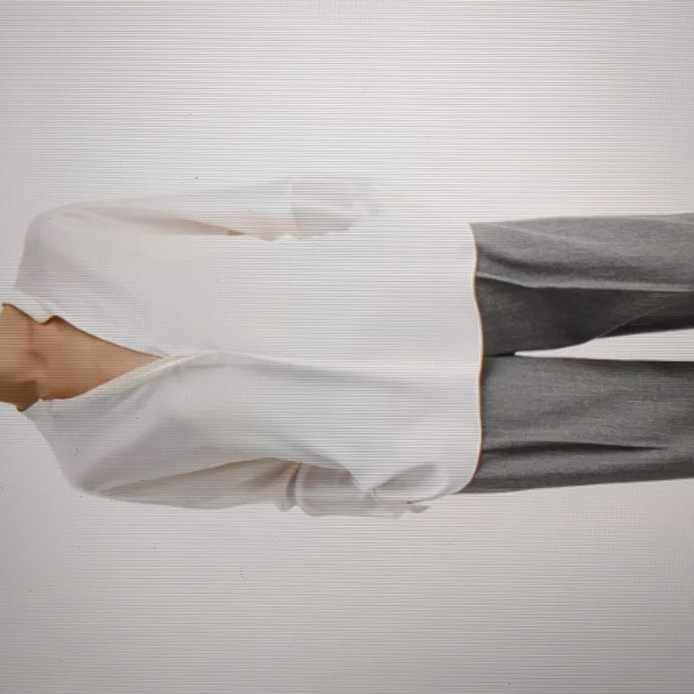 Vince Silk Banded Collar Oversized Blouse Size Small